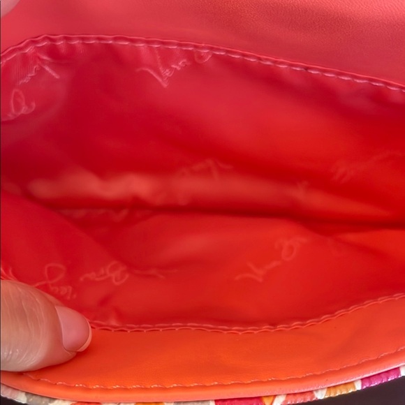 Vera Bradley Pink and Orange Crossbody Bag with Vibrant Design - Picture 5 of 7